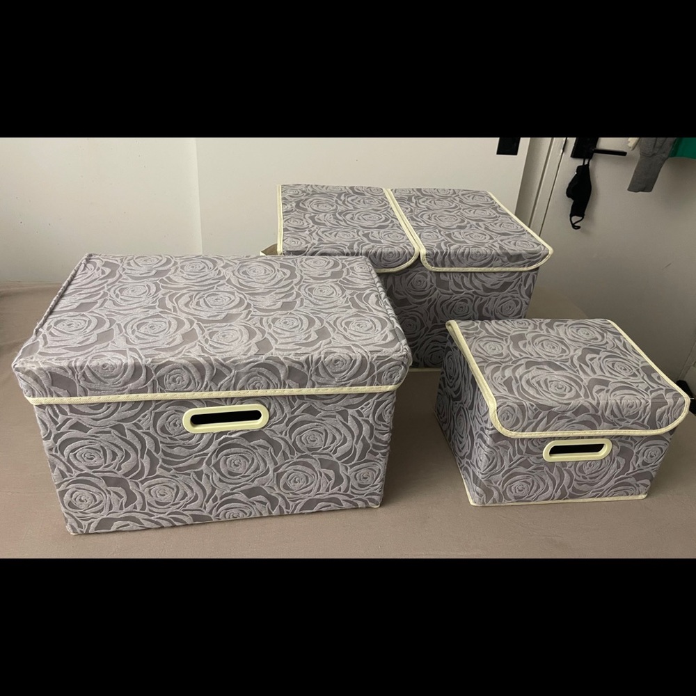 🔲Rose-Detailed Storage bins🌹 - Picture 5 of 12
